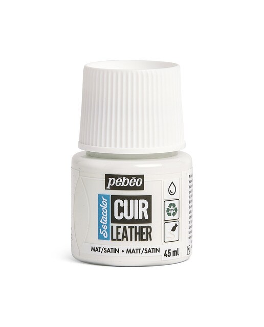 Tinta para couro 45ml Pebeo branco 1