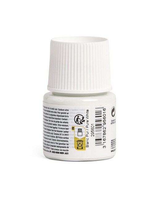 Tinta para couro 45ml Pebeo branco 3
