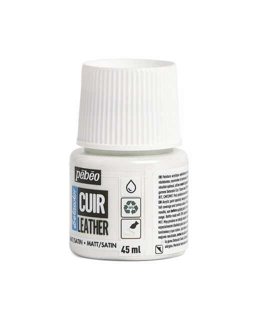 Tinta para couro 45ml Pebeo branco 4