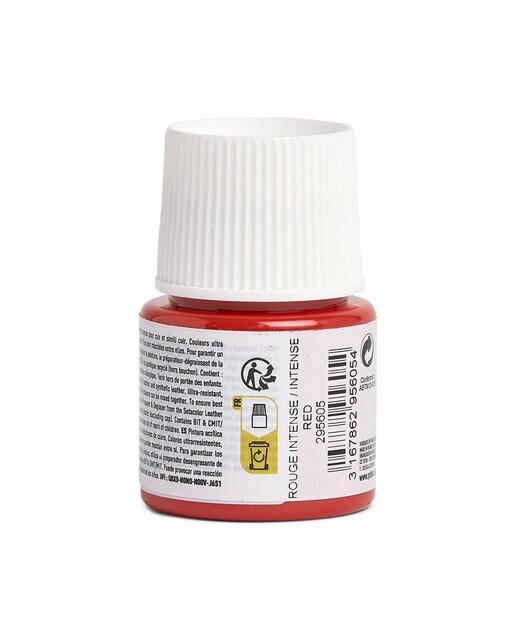 Tinta para couro 45ml Pebeo vermelho intenso 3