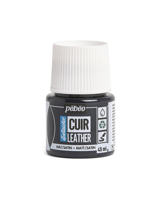 Tinta para couro 45ml Pebeo Extreme Black 1