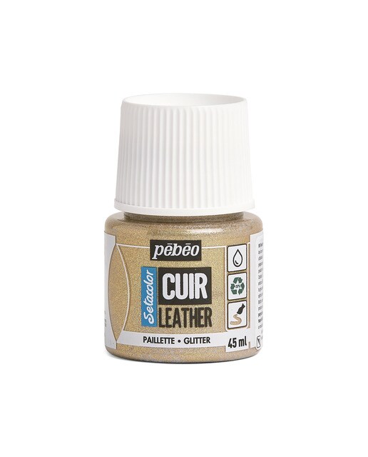 Tinta para couro 45ml Pebeo glitter gold 1