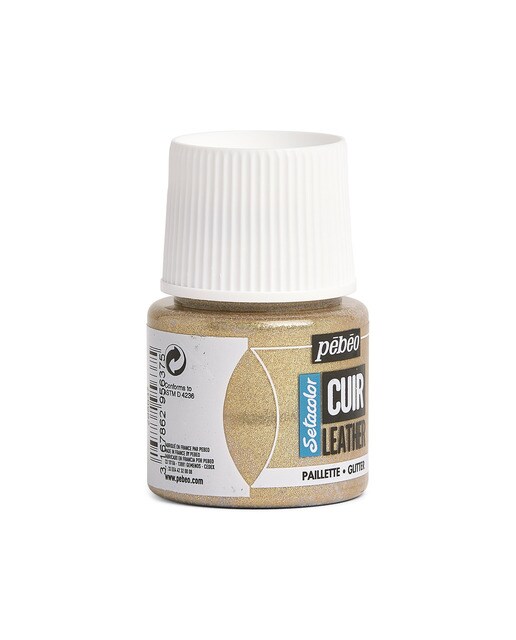Tinta para couro 45ml Pebeo glitter gold 4