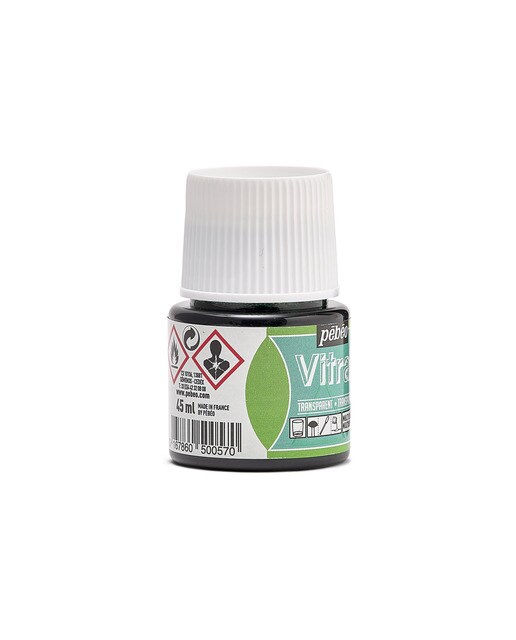Pintura vitral transparente 45ml Pebeo verde água 4