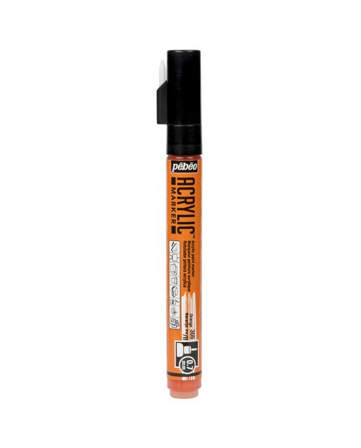 Marcador acrilico 0,7mm Pebeo laranja Laranja-1