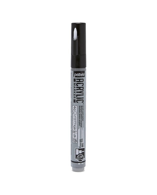 Marcador acrilico 0,7mm Pebeo cinza Cinzento-1