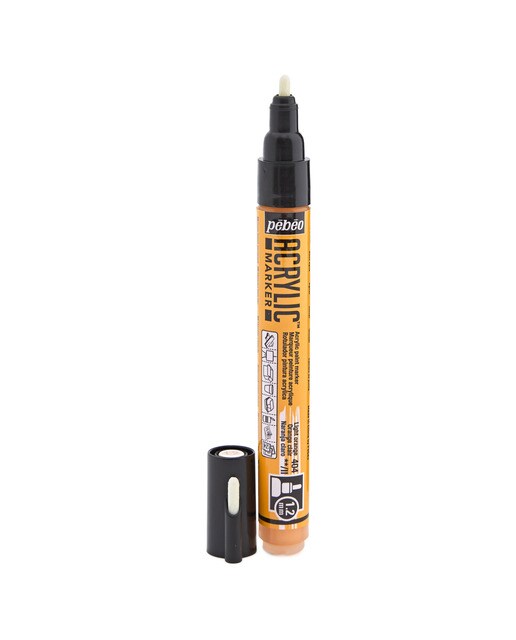 Marcador acrilico 1,2mm Pebeo laranja Laranja-claro-2