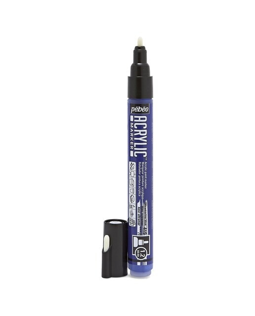Marcador acrilico 1,2mm Pebeo azul ultramarino Azul ultramar-4