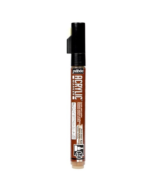 Marcador acrilico 1,2mm Pebeo siena quemado Siena torrado-1