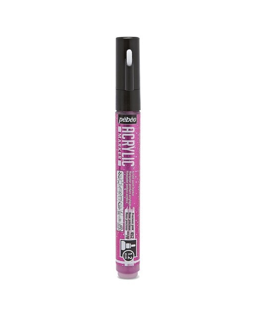 Marcador acrílico brilhante 1,2 mm Pebeo rosa Rosa-Precioso-1