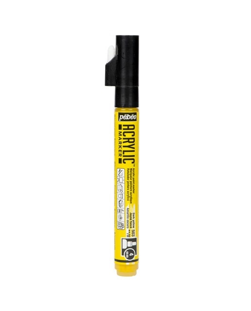 Marcador acrílico 4 mm Pebeo amarelo escuro Amarelo-Escuro-1