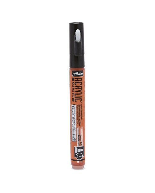 Marcador acrilico 4mm Pebeo laranja Laranja-1