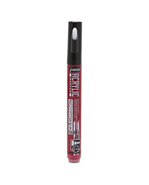 Marcador acrilico 4mm Pebeo vermelho Vermelho-1