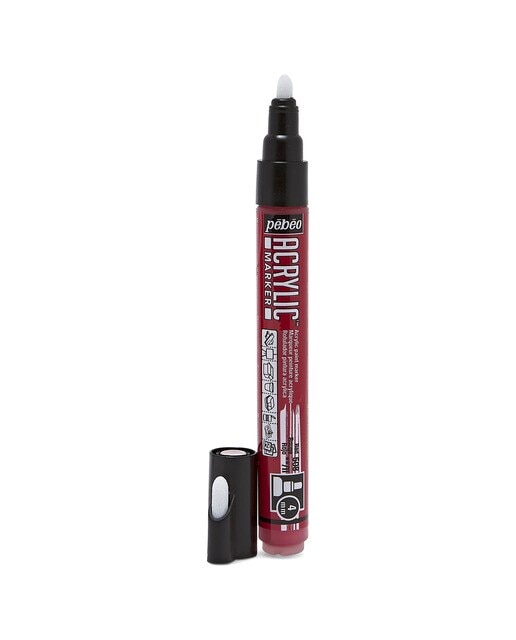 Marcador acrilico 4mm Pebeo vermelho Vermelho-2