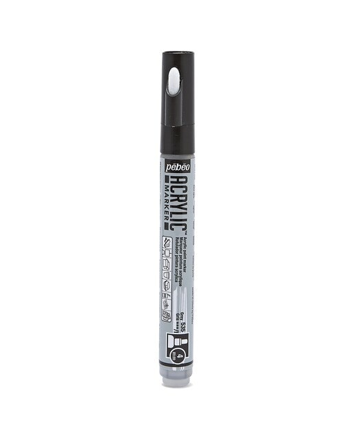 Marcador acrilico 4mm Pebeo cinza Cinzento-1