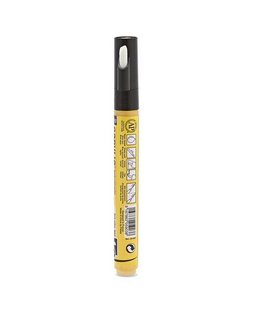 Marcador acrílico ponta biselada 4mm Pebeo amarelo escuro Amarelo-Escuro-4