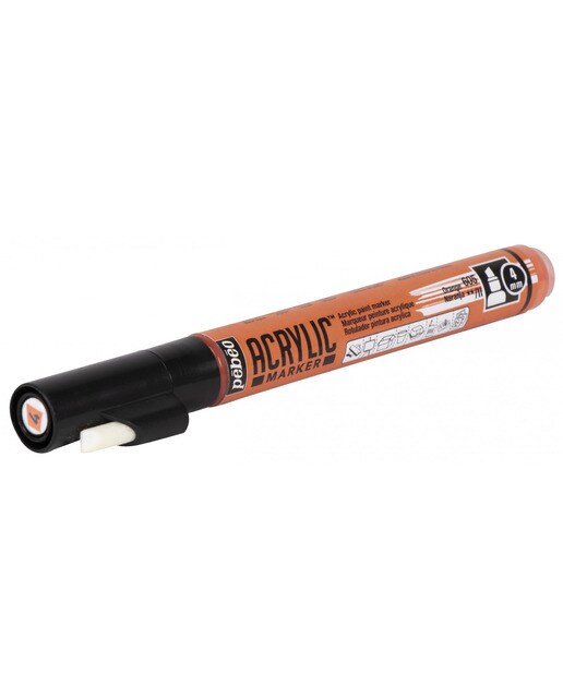 Marcador acrílico ponta biselada 4mm Pebeo laranja Laranja-1