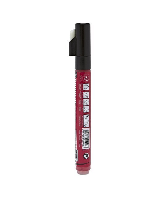 Marcador acrilico ponta biselada 4mm Pebeo vermelho Vermelho-4