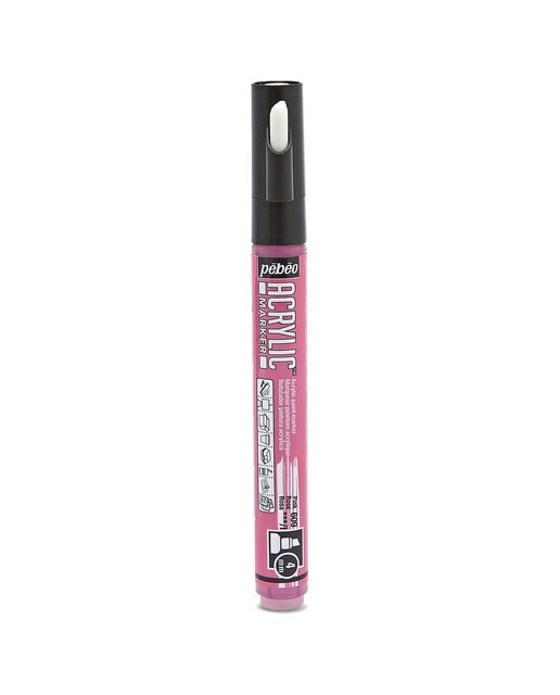 Marcador acrilico ponta biselada 4mm Pebeo rosa Rosa-1