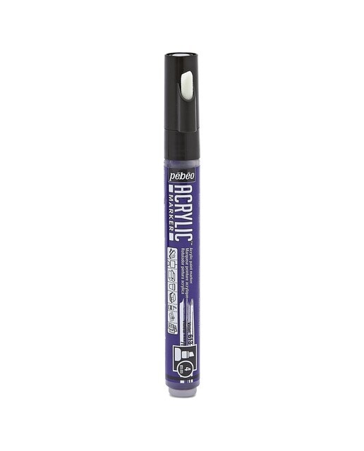 Marcador acrílico ponta biselada 4mm Pebeo violeta Violeta-1