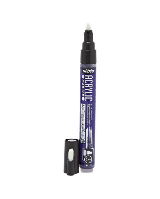 Marcador acrílico ponta biselada 4mm Pebeo violeta Violeta-2