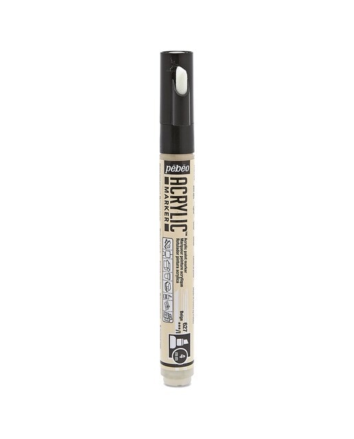 Marcador acrilico ponta biselada 4mm Pebeo amarelo bege Bege-1
