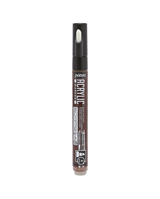 Marcador acrílico ponta biselada 4mm Pebeo amarelo sienna Siena torrado-1