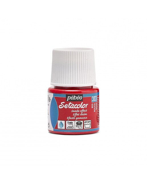 Setacolor Efeito Camurça Opaca 45ml Pebeo Vermelho Vermelho-1