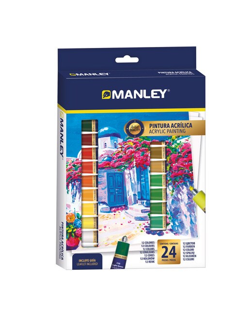Imagem 0 de Conjunto de pintura acrílica 24 x 12ml Manley
