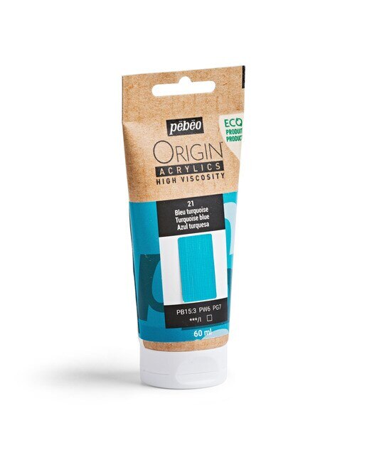 Acrílico mate 60ml origin azul turquesa Azul-4