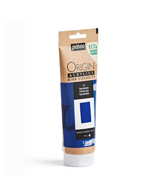 Acrílico mate 120ml origin cyan primario Azul-4