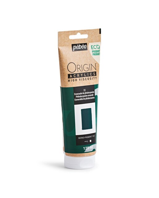 Acrílico mate 120ml origin esmeralda de phtalocianina Verde-4