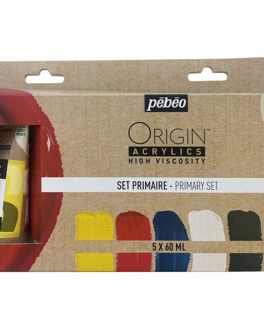 Imagen 0 de Acrilico mate set 5 x 60 ml origin primarios