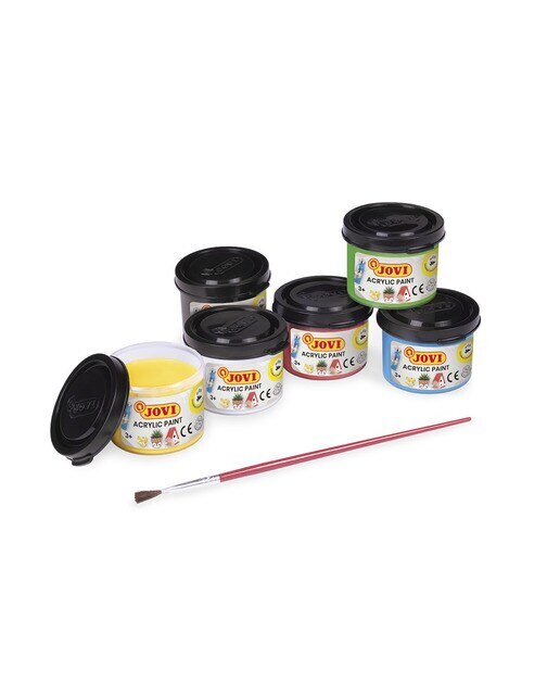 TINTA ACRÍLICA 6 potes Jovi Multicolor Multicolor-4