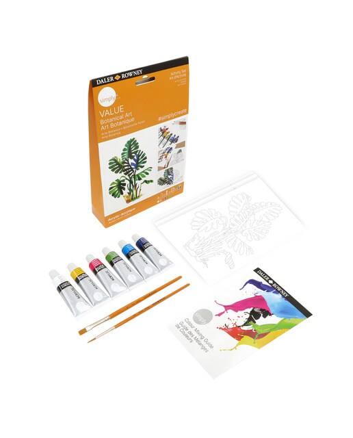 Activity set acrílico temática botánica Simply Daler-Rowney Multicolor-2