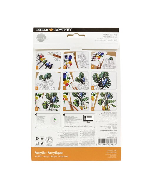 Activity set acrílico temática botánica Simply Daler-Rowney Multicolor-4