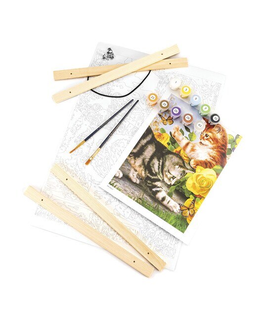 Pintura por números PBN-ROLL5 com tela suspensa, tintas e pincéis, desenho de gatinhos da Royal Langnickel 5