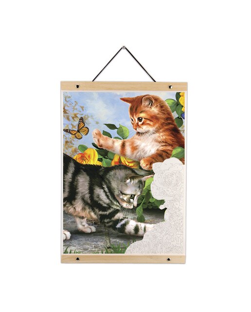 Pintura por números PBN-ROLL5 com tela suspensa, tintas e pincéis, desenho de gatinhos da Royal Langnickel 6