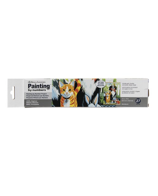 Pintar por números PBN-ROLL10 con lienzo para colgar, pinturas y pinceles, dibujo mascotas de la familia marca Royal Langnickel 2