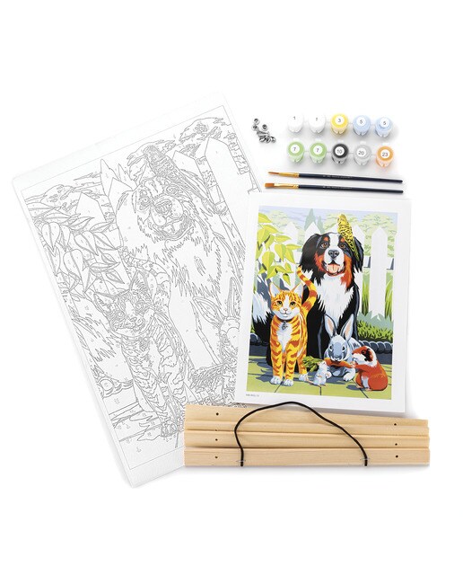 Pintar por números PBN-ROLL10 con lienzo para colgar, pinturas y pinceles, dibujo mascotas de la familia marca Royal Langnickel 5
