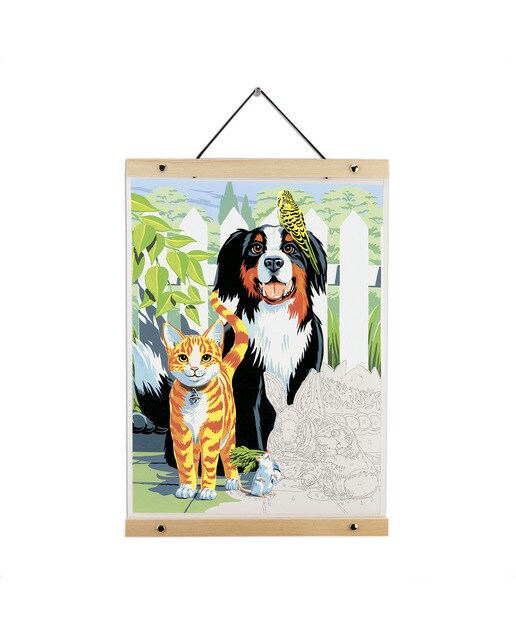 Pintar por números PBN-ROLL10 con lienzo para colgar, pinturas y pinceles, dibujo mascotas de la familia marca Royal Langnickel 6