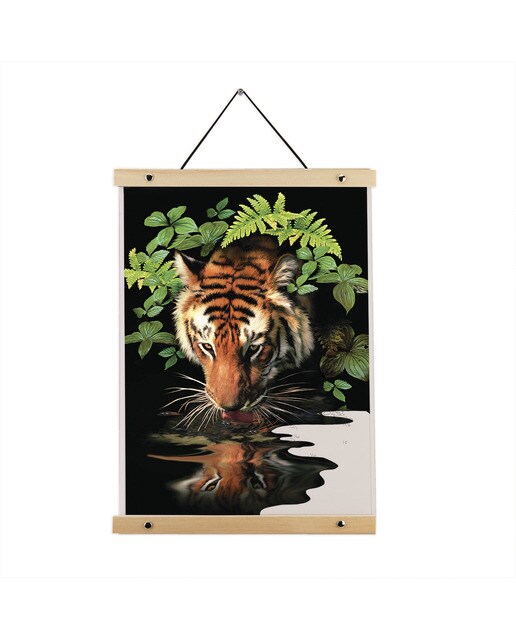 Pintura por números PBN-ROLL11 com tela suspensa, tintas e pincéis, desenho de tigre a beber da Royal Langnickel 6