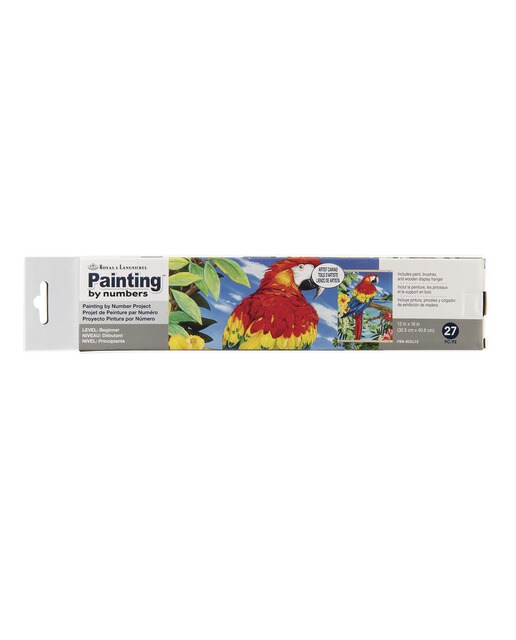 Pintar por números PBN-ROLL12 con lienzo para colgar, pinturas y pinceles, dibujo Guacamayo rojo escarlata marca Royal Langnickel 2