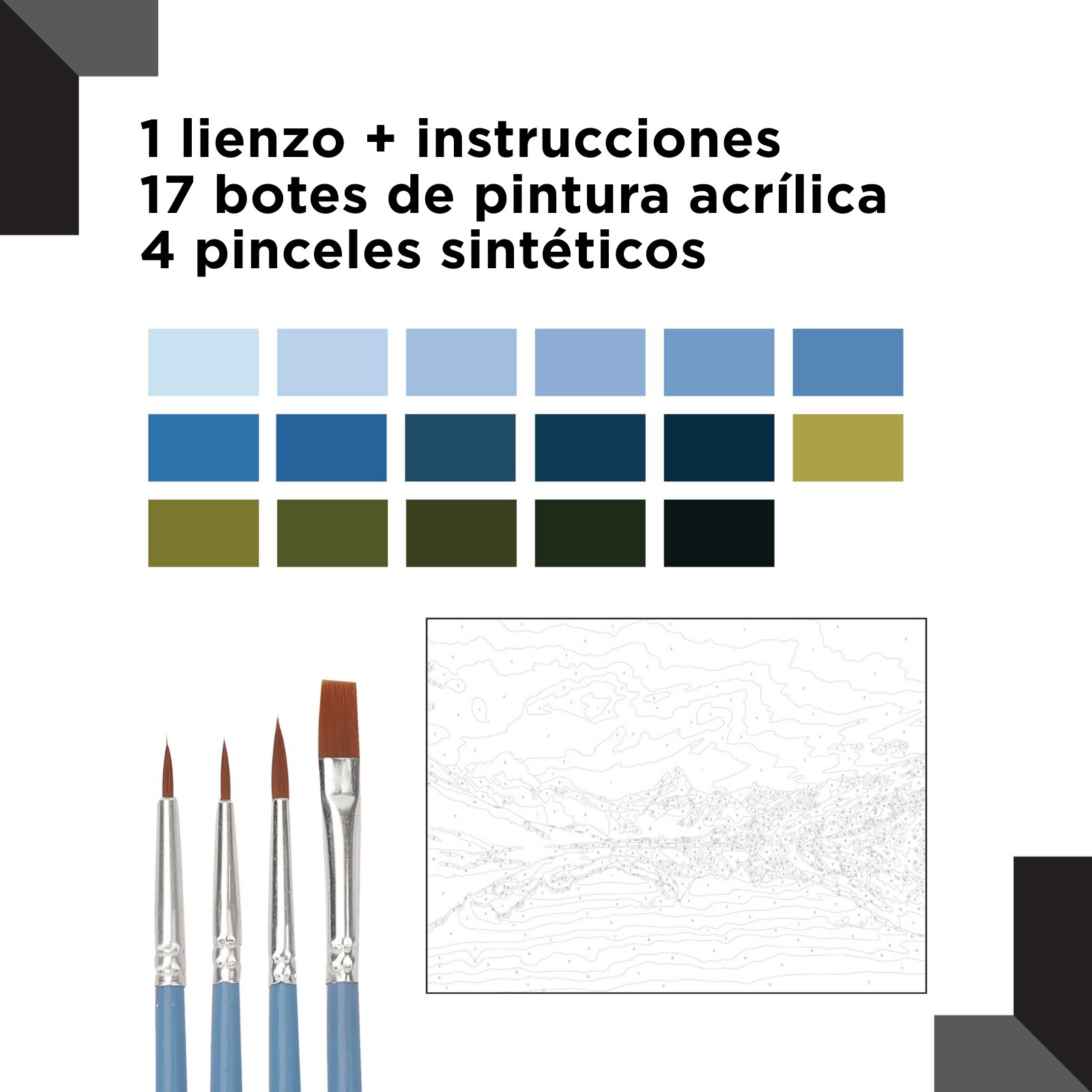 Pintar por números Reeves Montañas 4