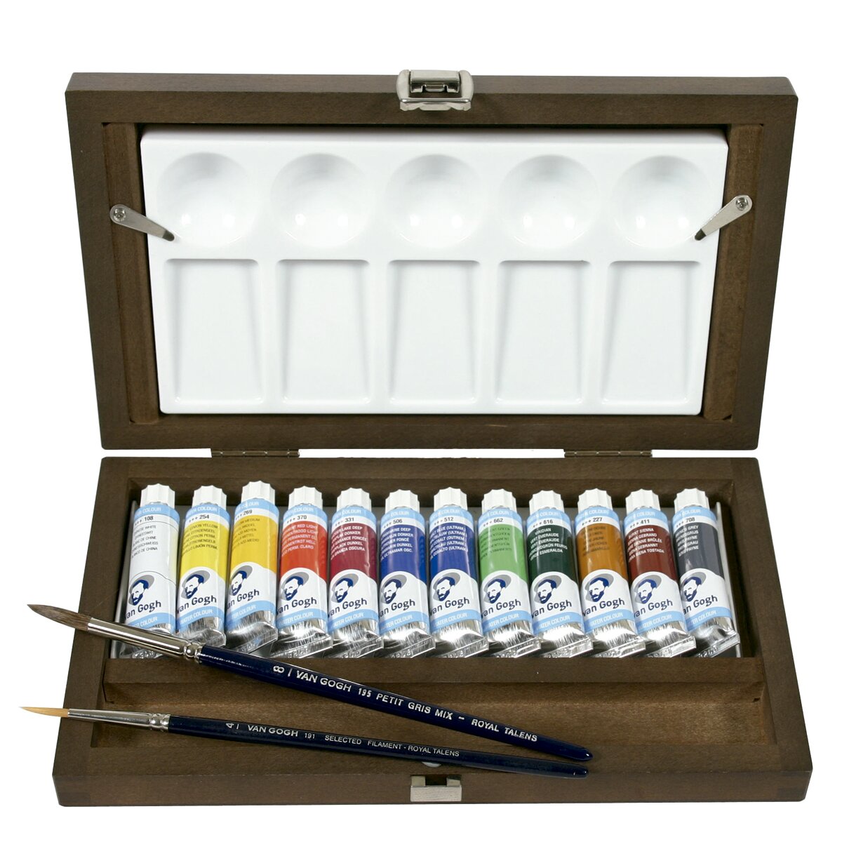 Caja de Madera con Tubos de Acuarela y Accesorios Van Gogh Multicolor Multicolor-2