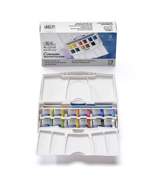 Conjunto 12 Pastilhas de Aguarelas Médias de Bolso Winsor & Newton Multicolor 1