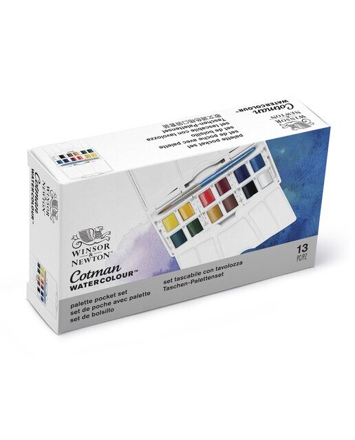 Conjunto 12 Pastilhas de Aguarelas Médias de Bolso Winsor & Newton Multicolor 3