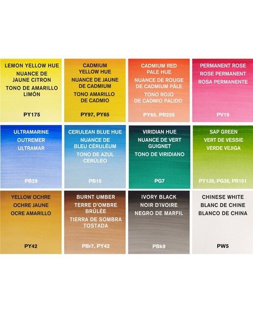 Conjunto 12 Pastilhas de Aguarelas Médias de Bolso Winsor & Newton Multicolor 7