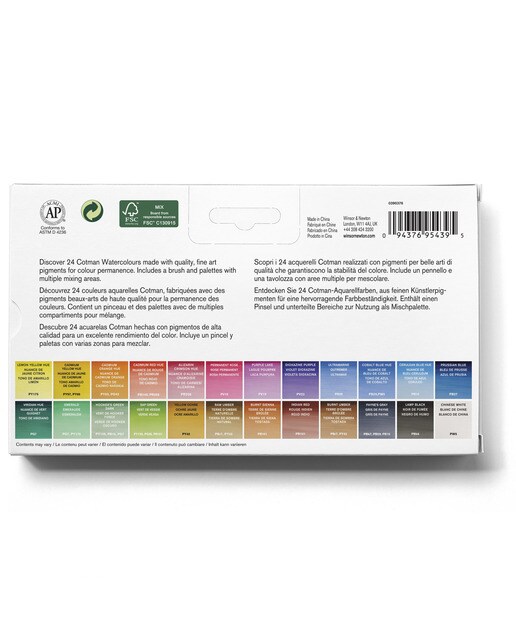 Conjunto de 24 Cores de Aguarela Plus Winsor & Newton Multicolor 4