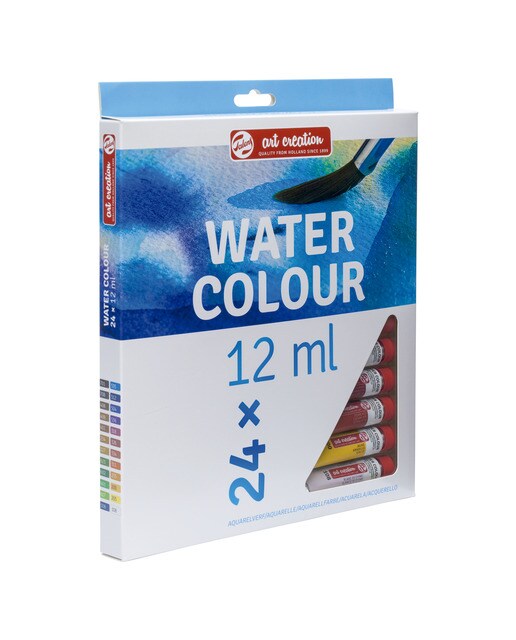 Imagem 0 de Conjunto de Vinte e Quatro Tubos de Aguarela Artcreation de 12 Ml Várias Cores Artcreation Multicolor